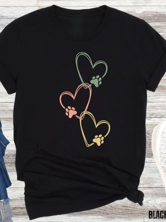 Tops - Cute Dog Paw Shirt, Dog Lover Gift Shirt, Pet Lover Tee